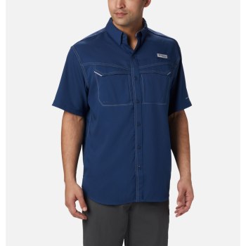 Columbia Overhemd Heren, PFG Low Drag Offshore Short Sleeve Big DonkerGrijs, 31SHXKGYN